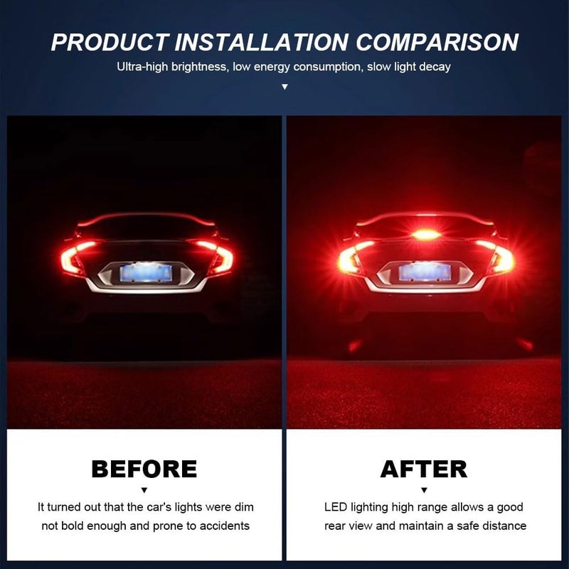 PACLVIO 2Pcs 3157 LED Bulbs, 3056 3156 3057 4157 LED Replacement Bulbs, Super Bright LED Turn Signal Bulbs for Front Rear Turn Signal Light Blinker Parking Side Marker Brake Lights (Brilliant Red) - Image 3